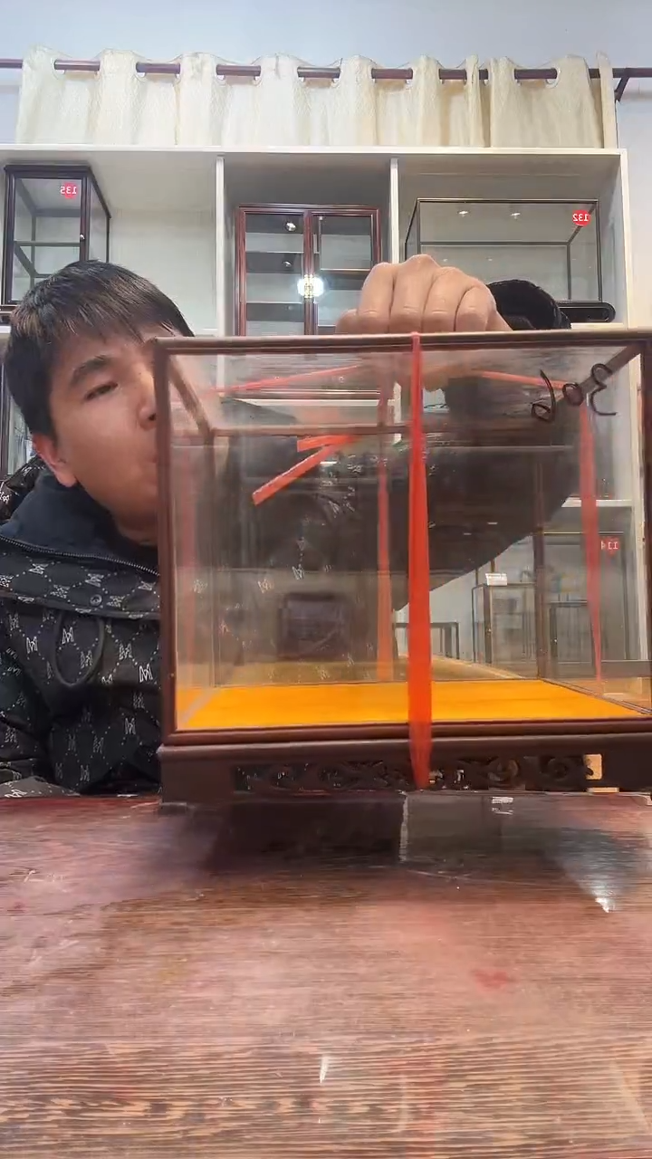 红酸枝木类木头款子*306玻璃罩