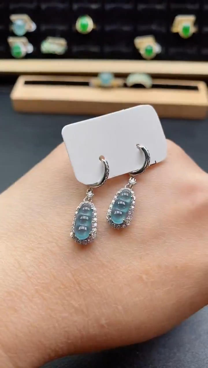 银S925镶嵌戒指翡翠1