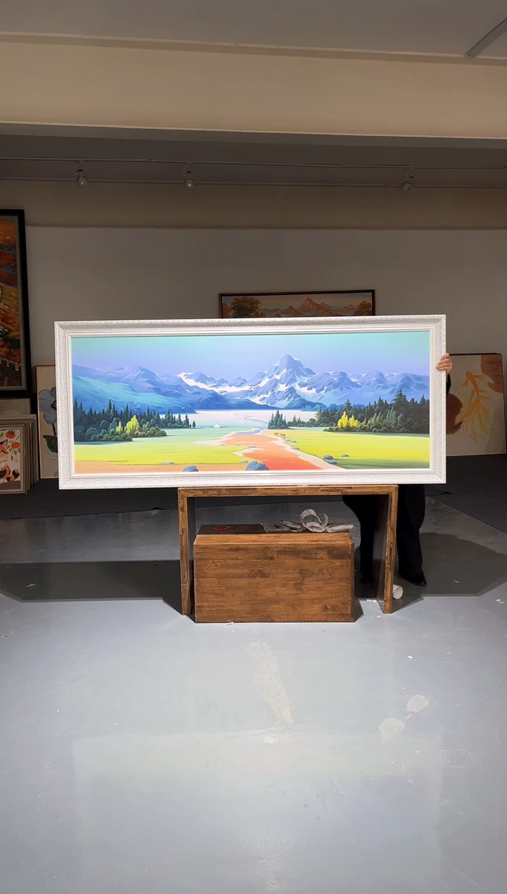 油画70*180手绘油画风景画