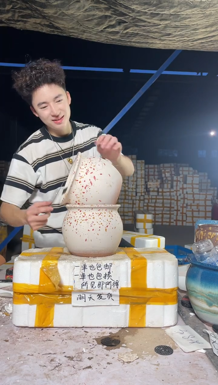 紫砂花盆宜兴紫砂粗陶花盆花盆18/16