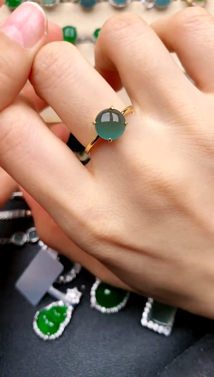 【闪购商品】翡翠戒指银S925镶嵌....