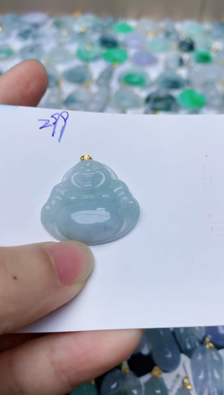 【闪购商品】翡翠颈饰18K金镶嵌天然翡翠A货    299