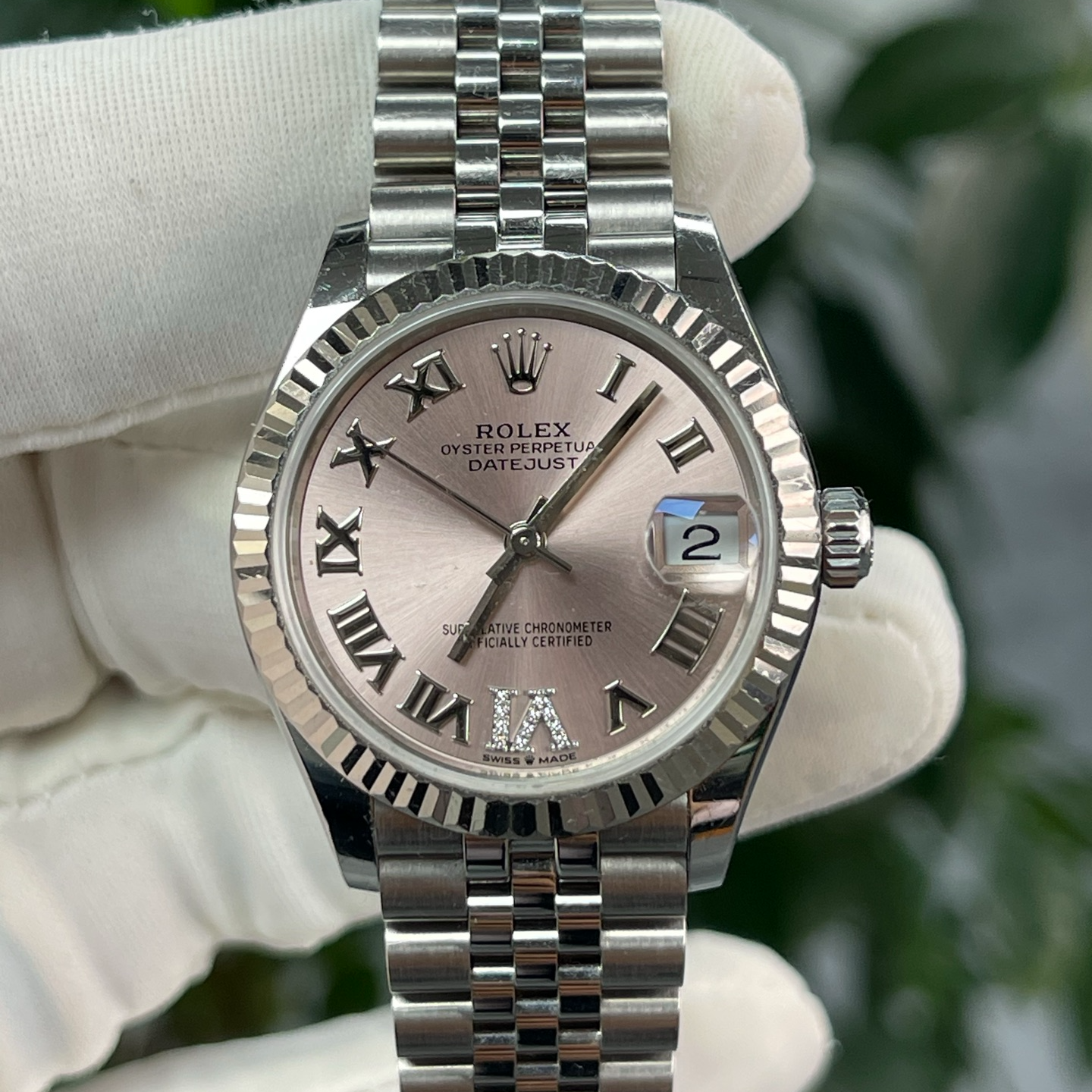 未使用 Rolex/劳力士 25年劳力士女装日志278274粉罗自动机械腕表