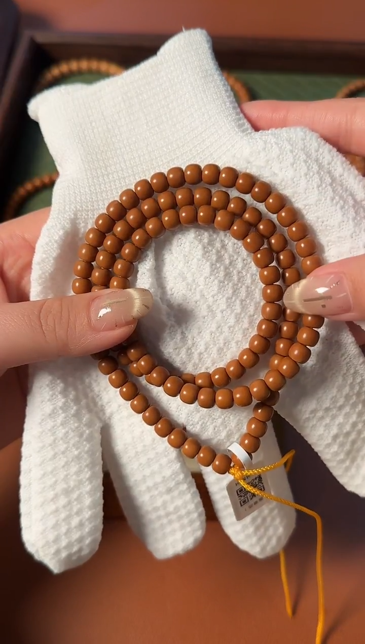 手串橄榄核大*宝【168】6.4mm老挝核尖老型108