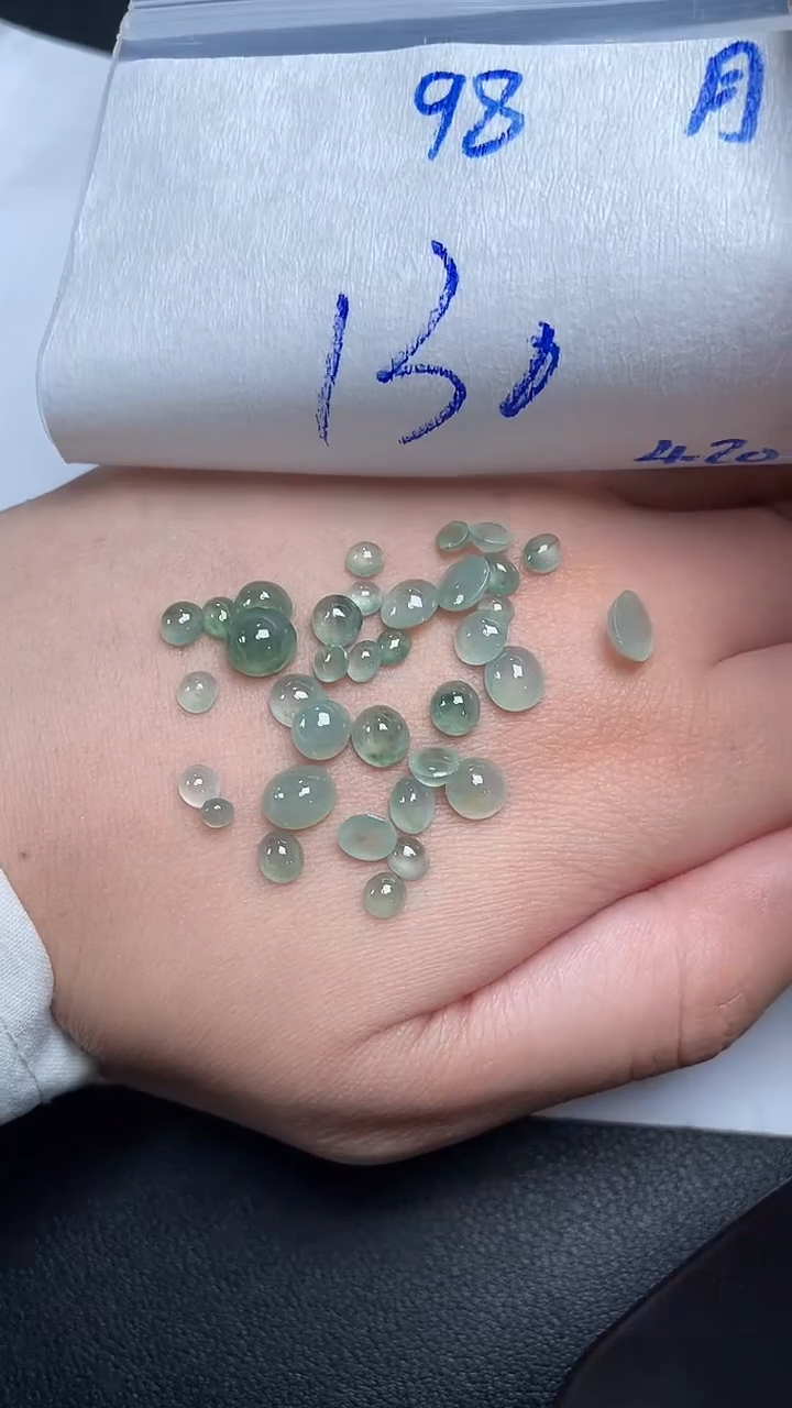 翡翠散珠未镶嵌天然A货98