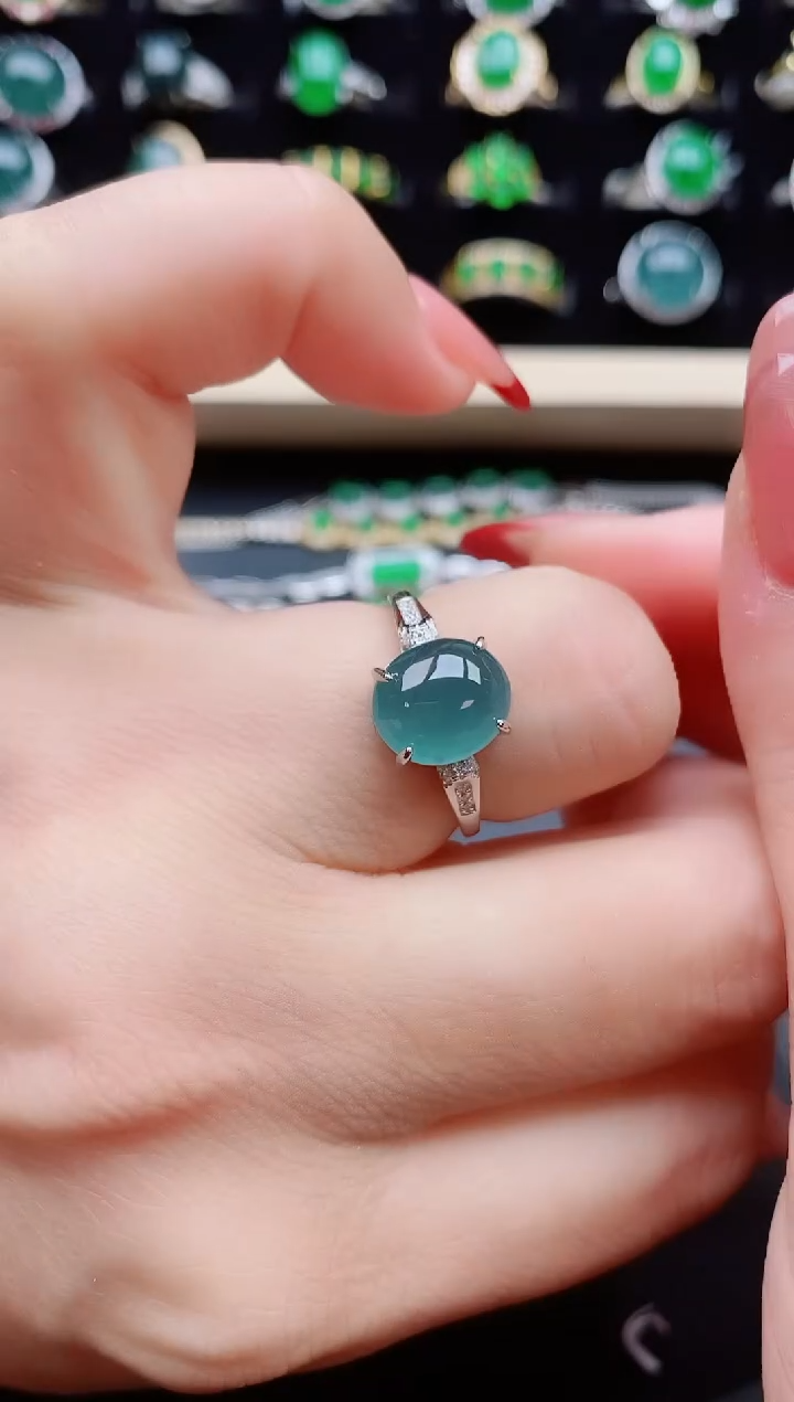 【闪购商品】翡翠戒指银S925镶嵌580550