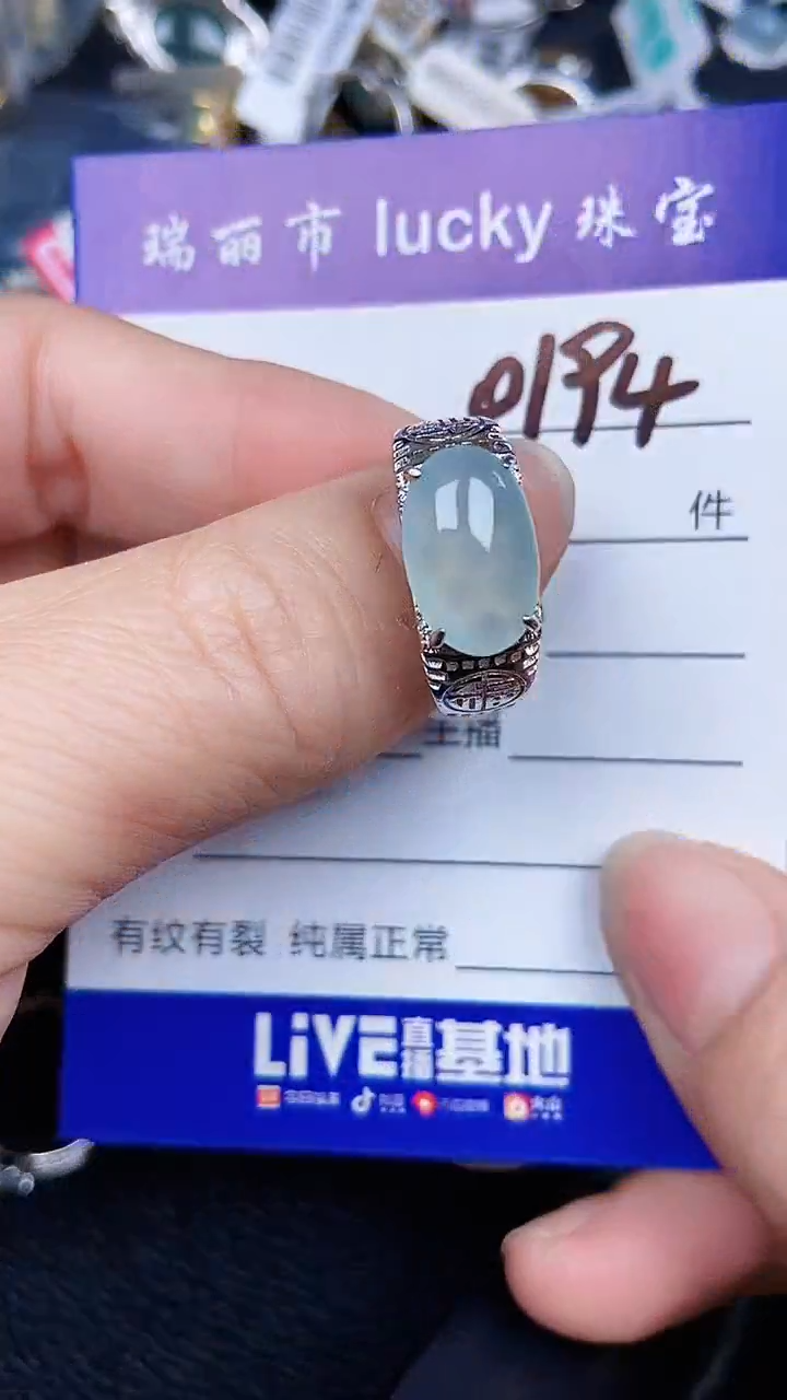 颈饰银S925镶嵌翡翠0194