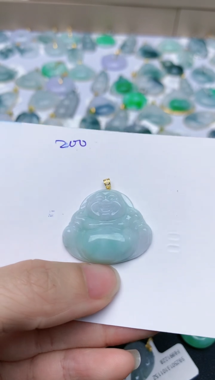 【闪购商品】翡翠颈饰18K金镶嵌天然翡翠A货    200