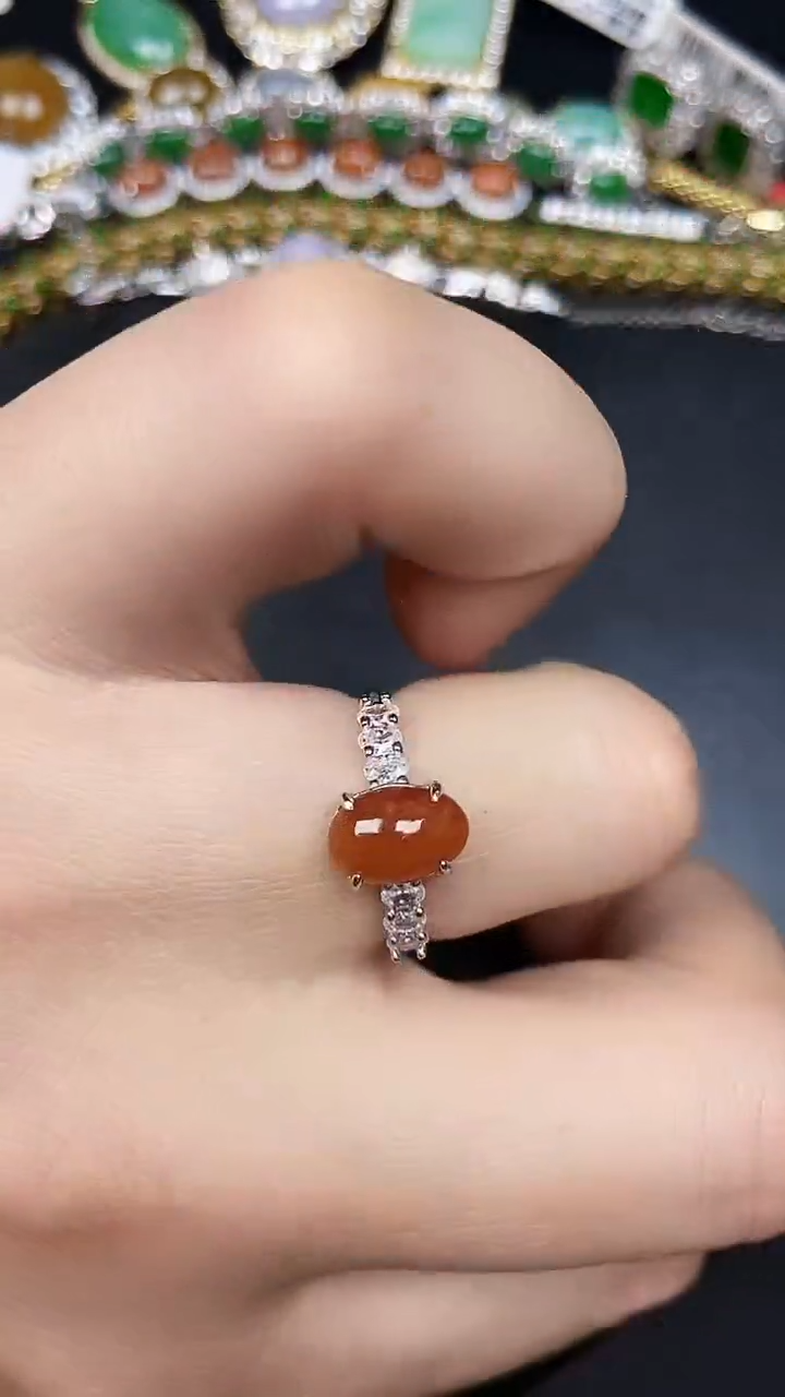 银S925镶嵌戒指翡翠3120