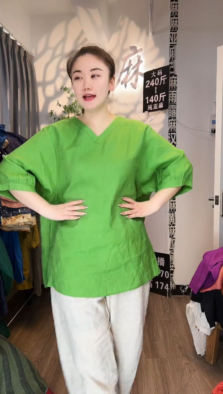 亚麻汉麻苎麻大码女装。