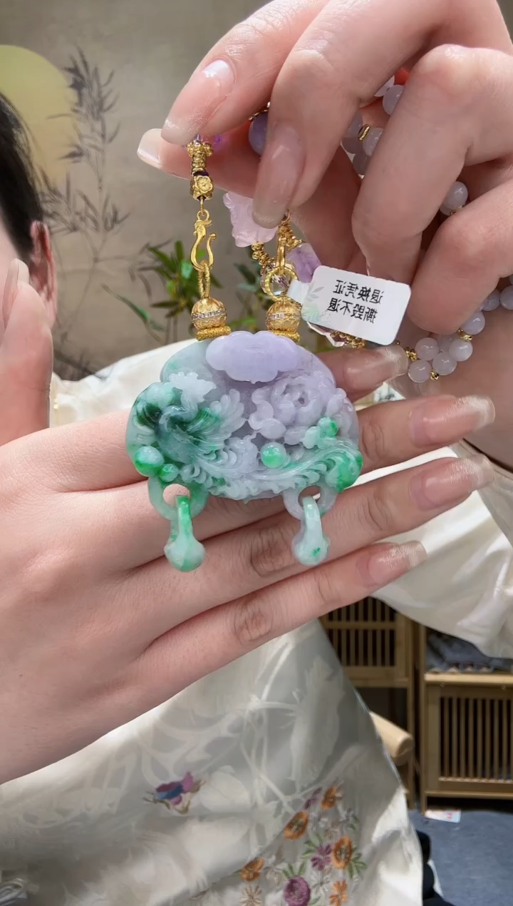 【闪购商品】翡翠耳饰未镶嵌吊坠