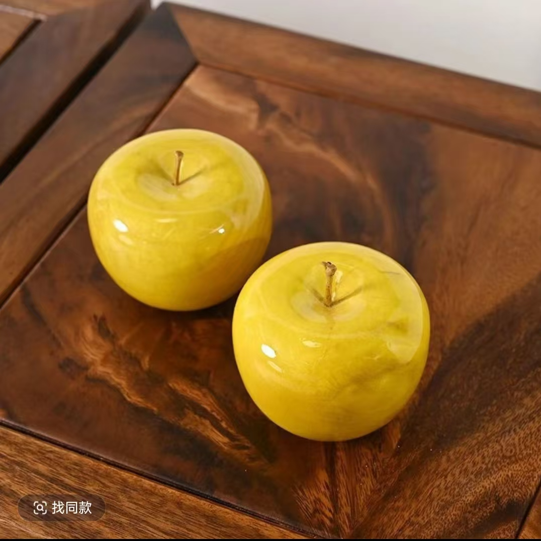 序艺 金丝楠木苹果8*6cm