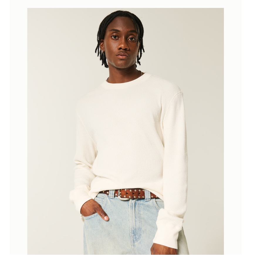 【经典华夫格】Hollister25秋冬新款长袖内搭T恤男装女装324-5552