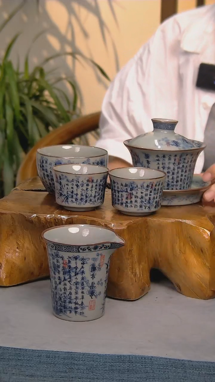 简装家用款5件套 老陶泥开片纹陶瓷茶具