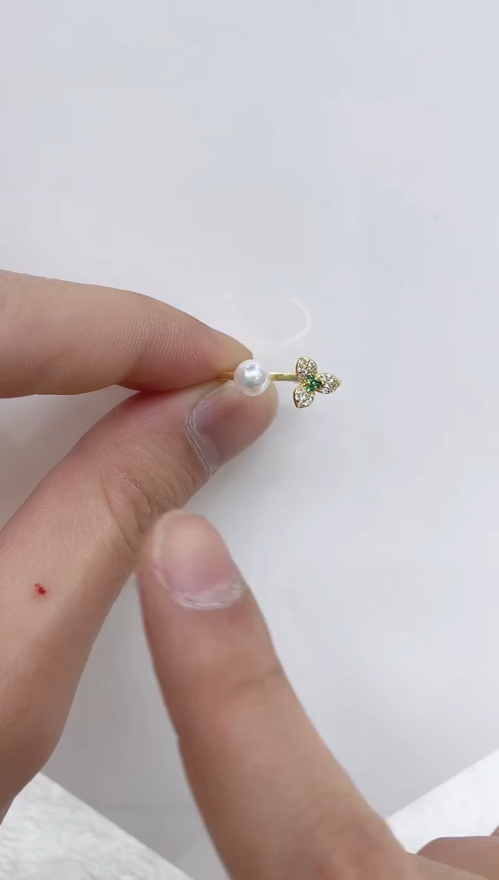 【闪购商品】海水珍珠戒指银S925镶嵌海水珍珠戒指