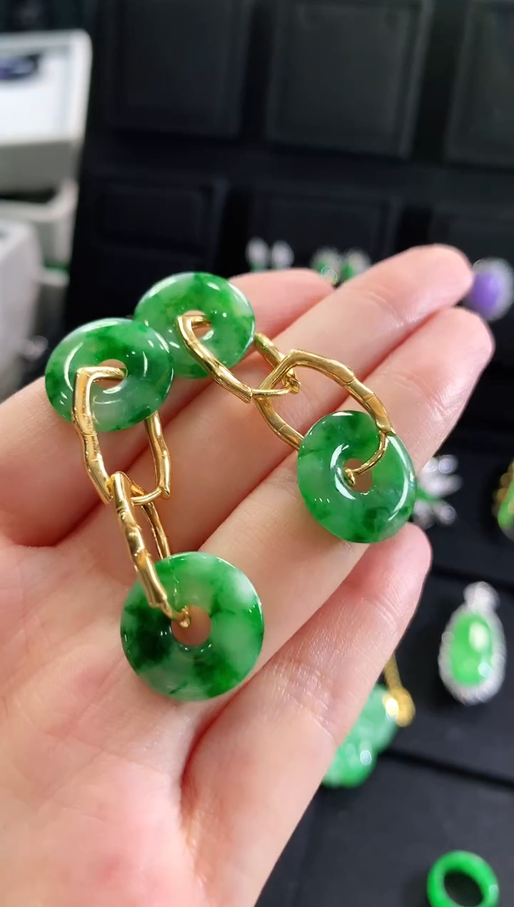 【闪购商品】翡翠耳饰银S925镶嵌不挑不选 多样性发货 发其一