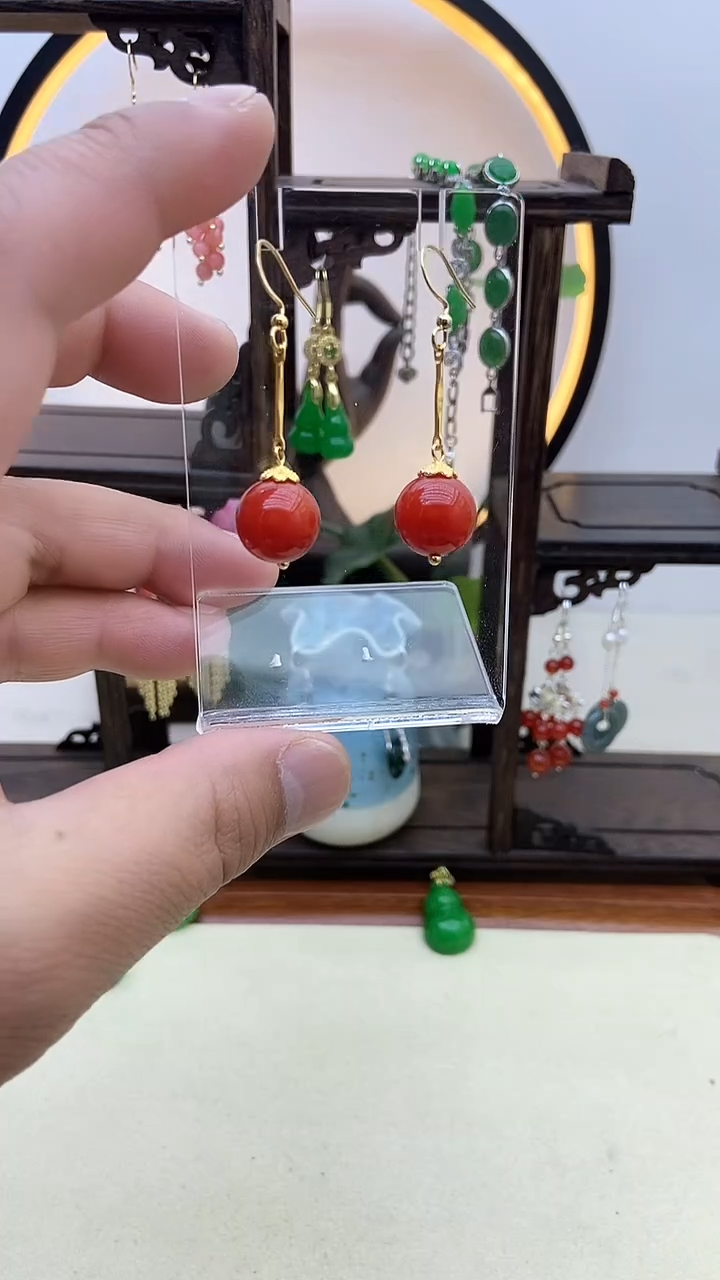 【闪购商品】翡翠耳饰14K金镶嵌108号