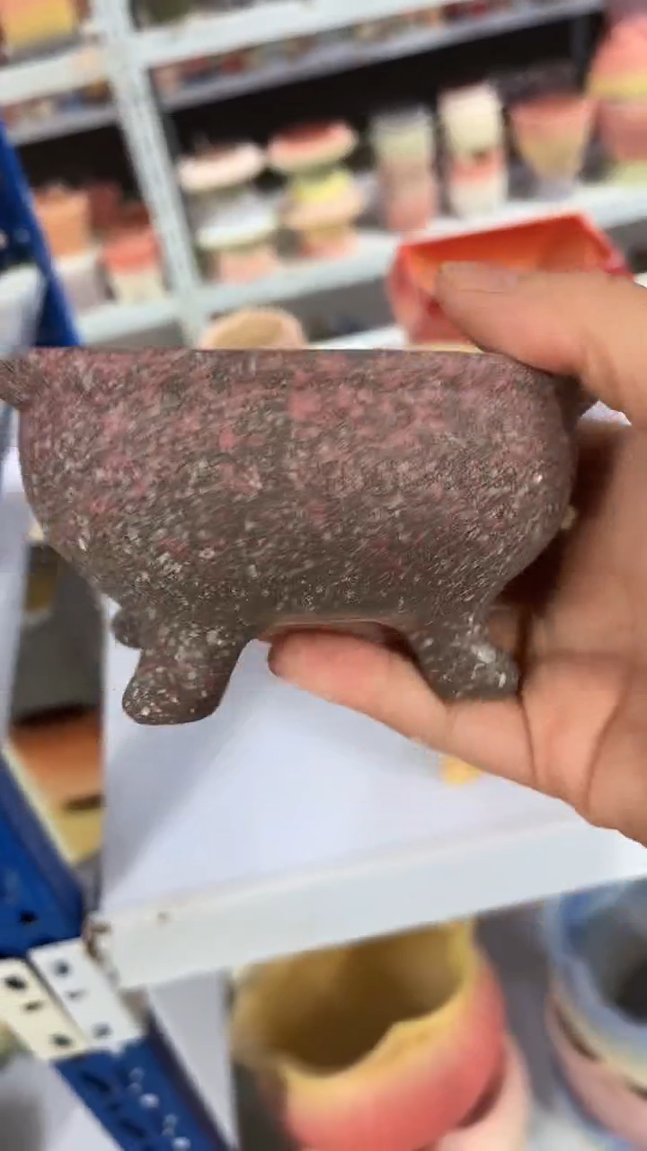 麦饭石粗陶多肉花盆9*5微瑕