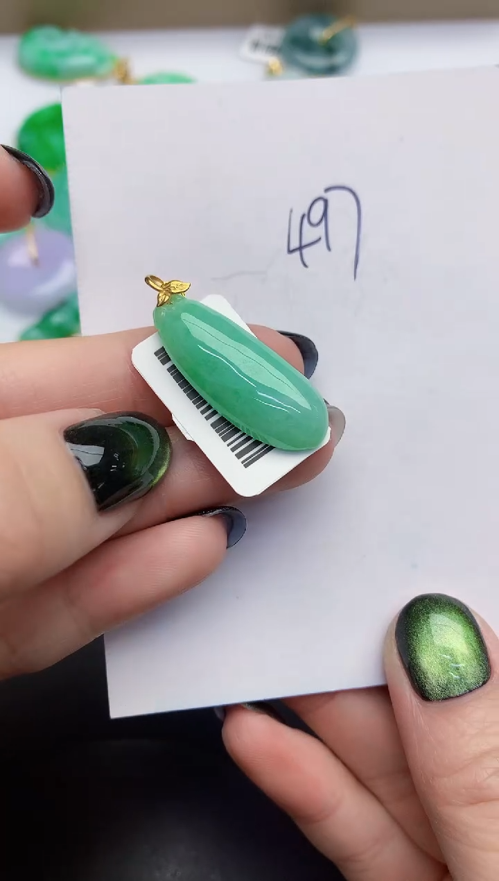 【闪购商品】翡翠颈饰18K金镶嵌0000000000