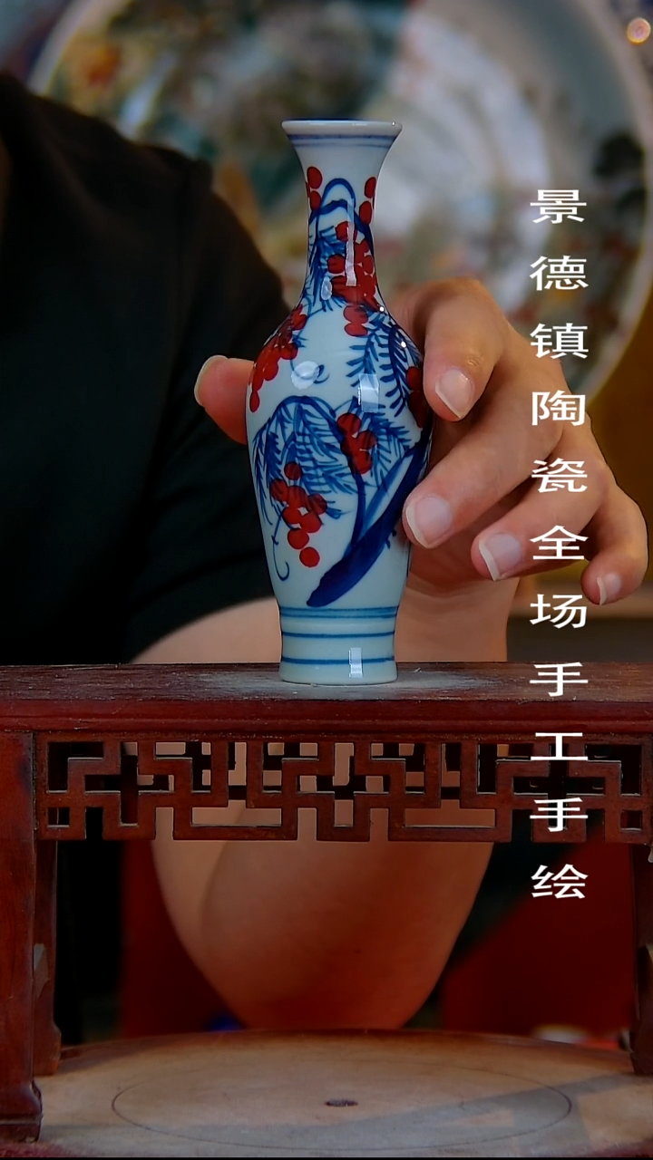 摆件手景德镇陶瓷 全场手工绘