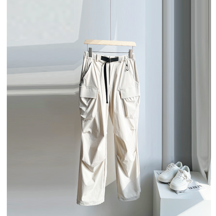 春游出行衣服女装高档面料户外运动休闲裤工装裤直筒显瘦弹力透气