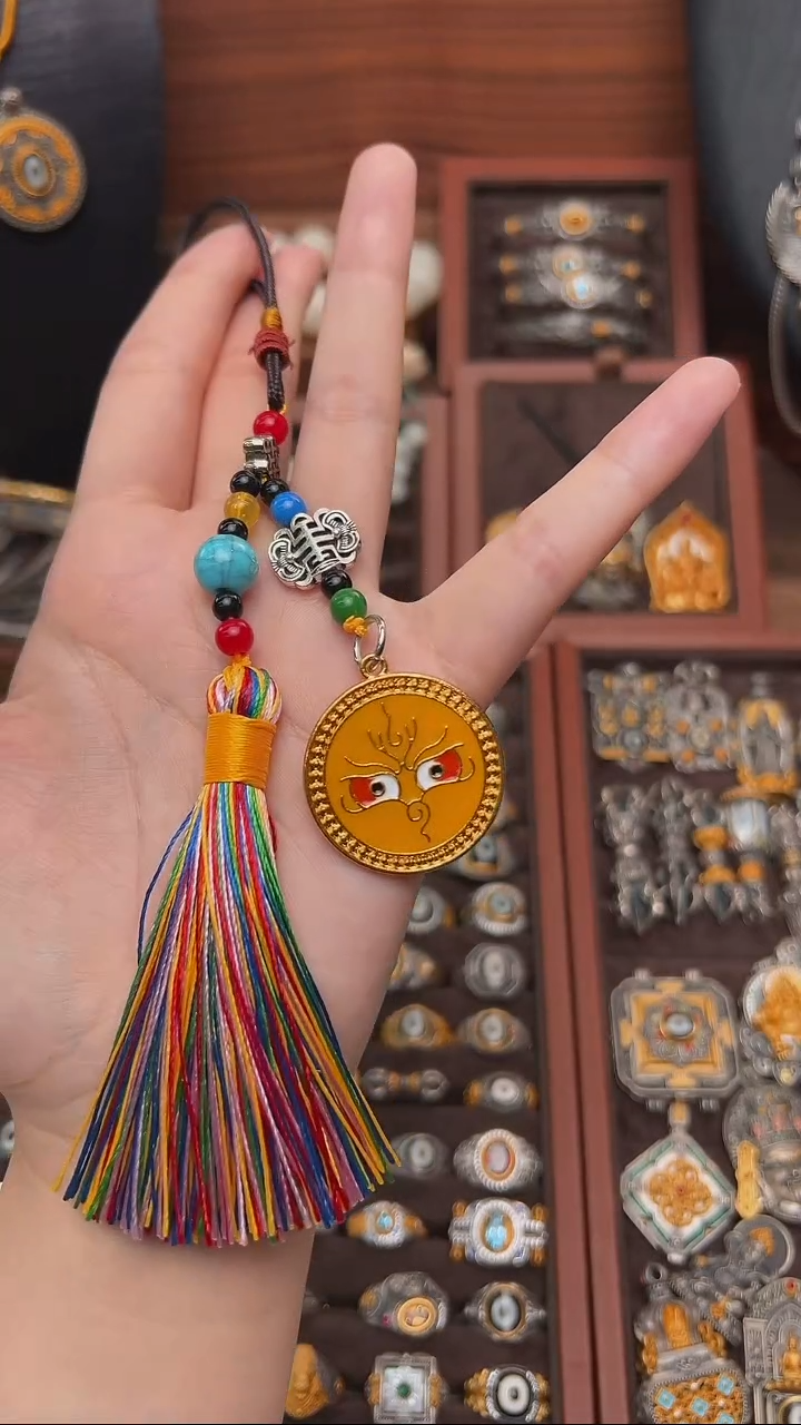 藏式黄财神车挂1