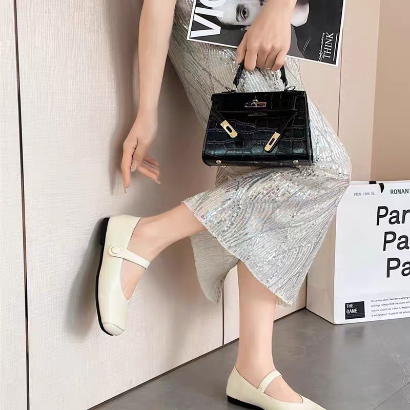 1319-3法式复古玛丽珍鞋平底鞋芭蕾舞鞋女鞋软底新中式单鞋乐福鞋