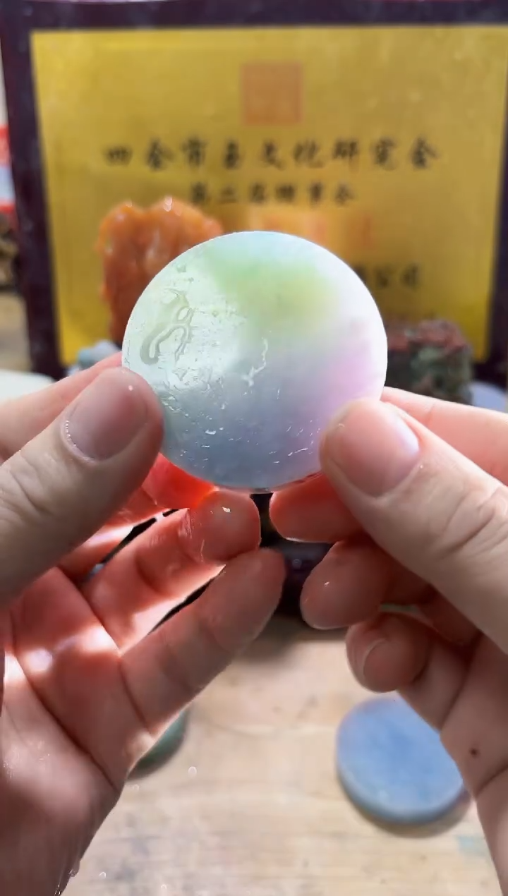 未镶嵌挂件翡翠A货常星7403