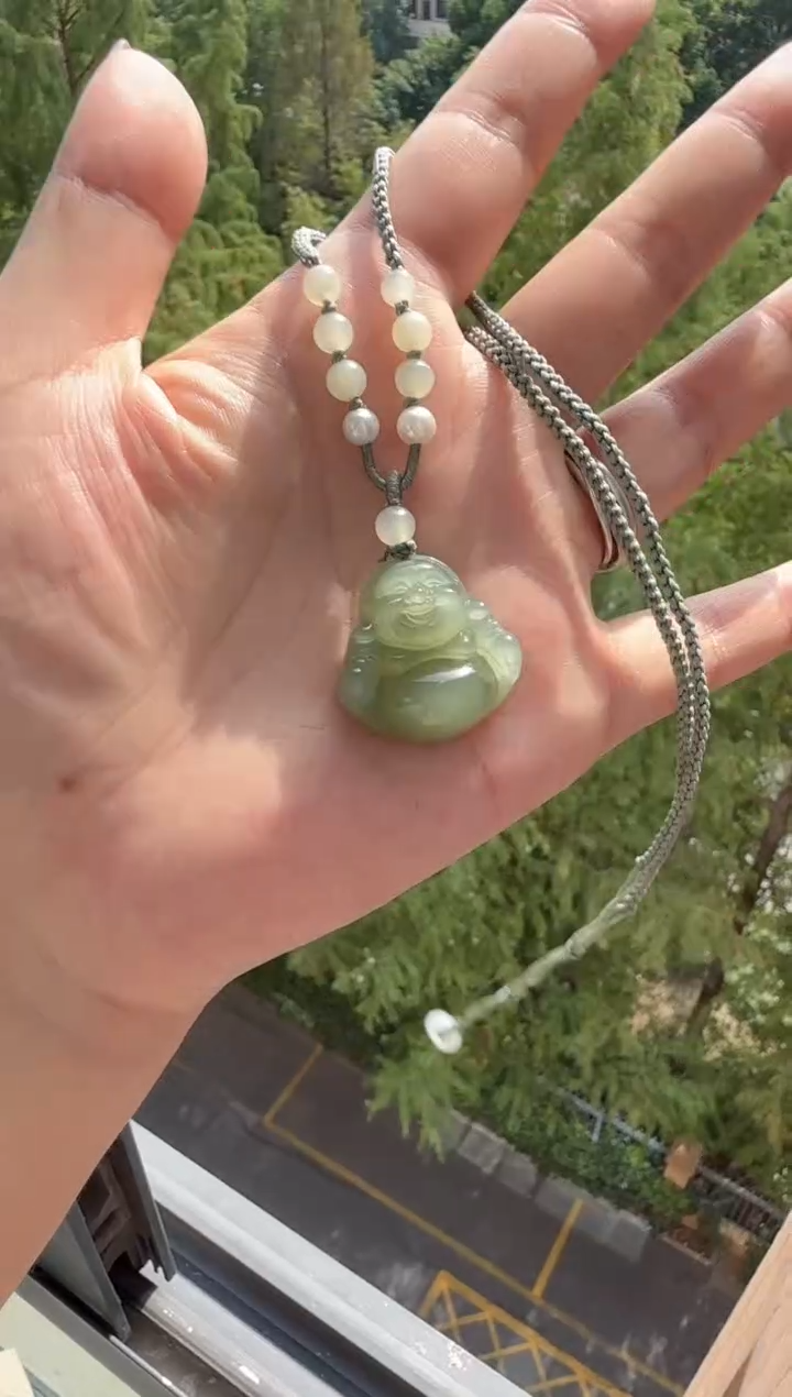 颈饰未镶嵌和田玉25mm佛公