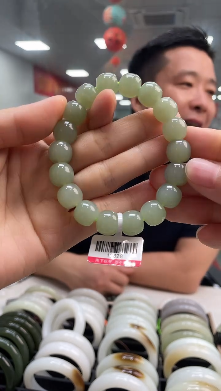 手链未镶嵌和田玉湖水冻极限圆弧卡12-11手串随机发一件