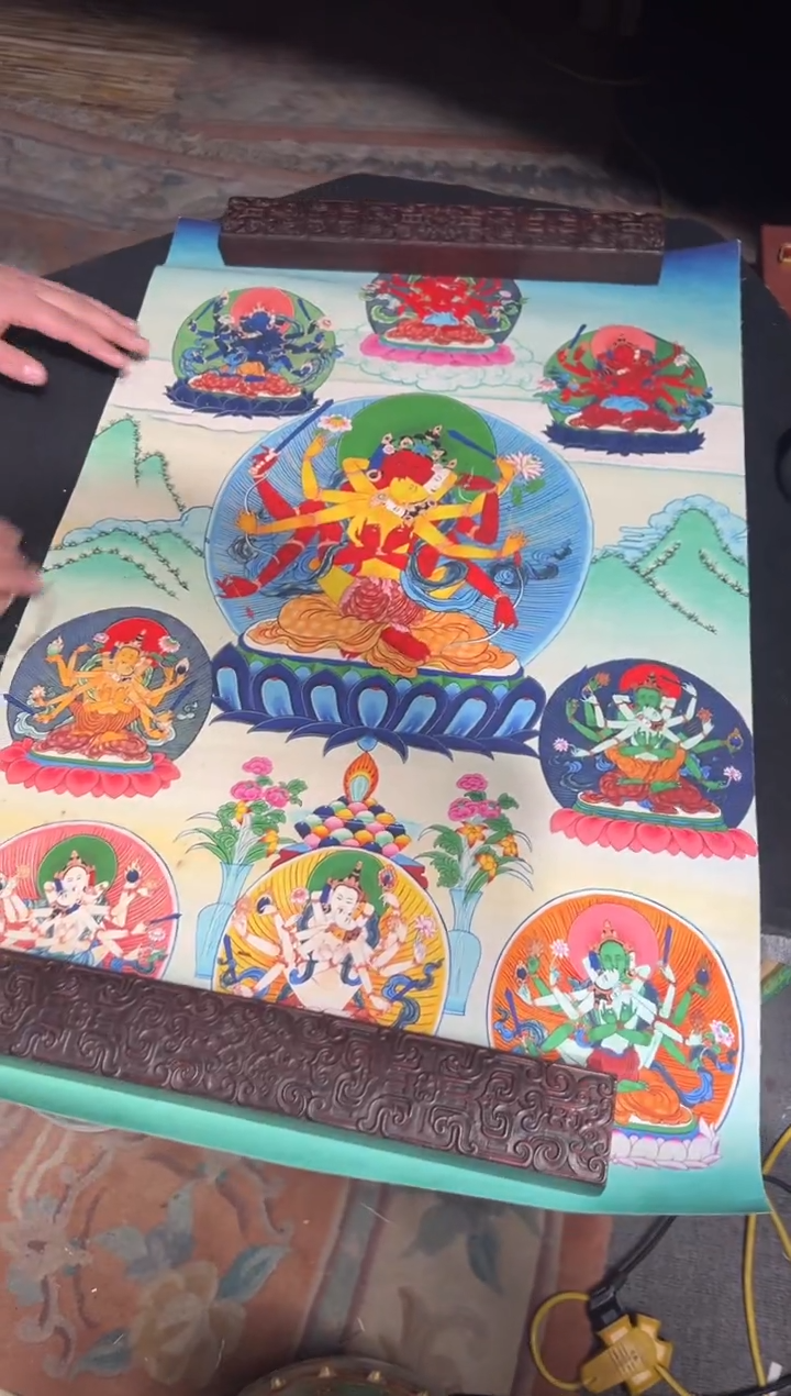 卷轴画卷轴画艺艺的唐卡tk16036