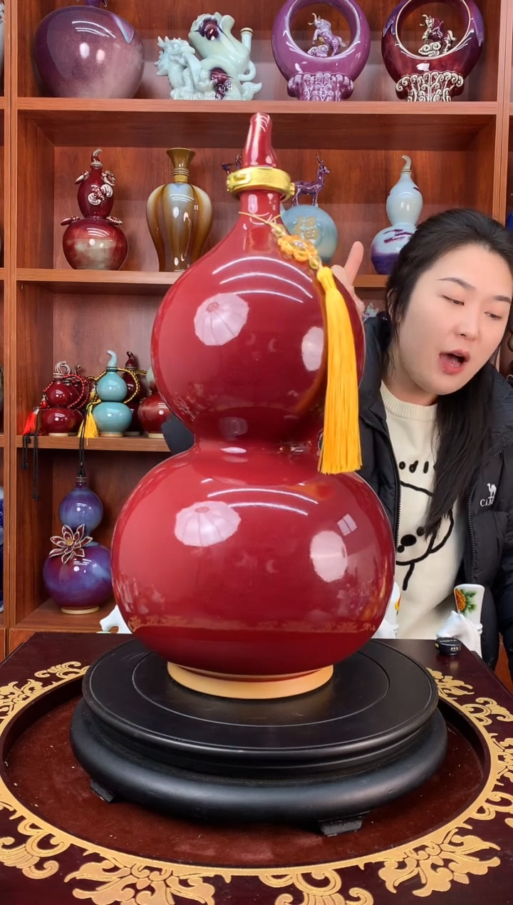 瓷10斤装钧瓷葫芦空酒坛