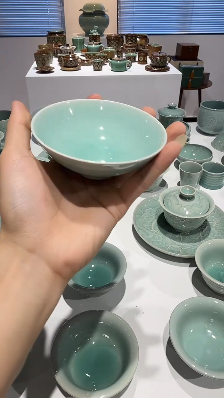 青瓷手工茶器包邮