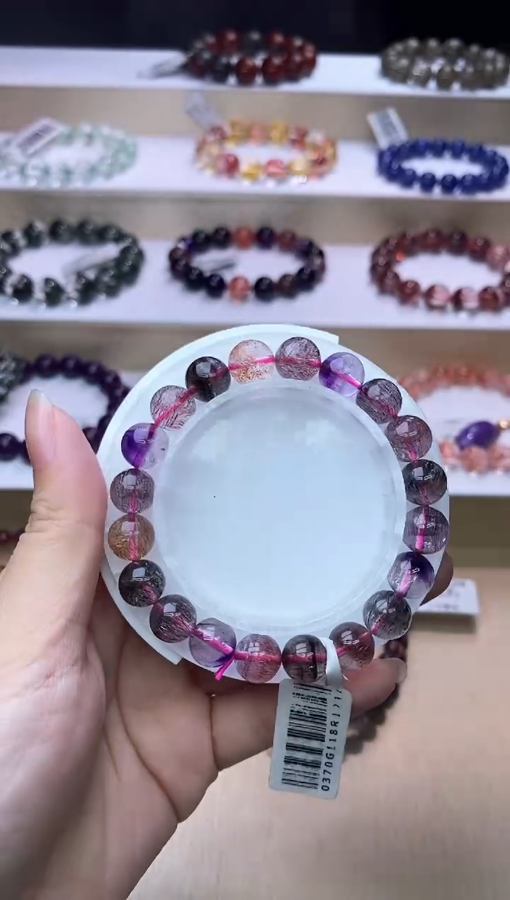 【闪购商品】水晶手链未镶嵌黑加仑超七9m+