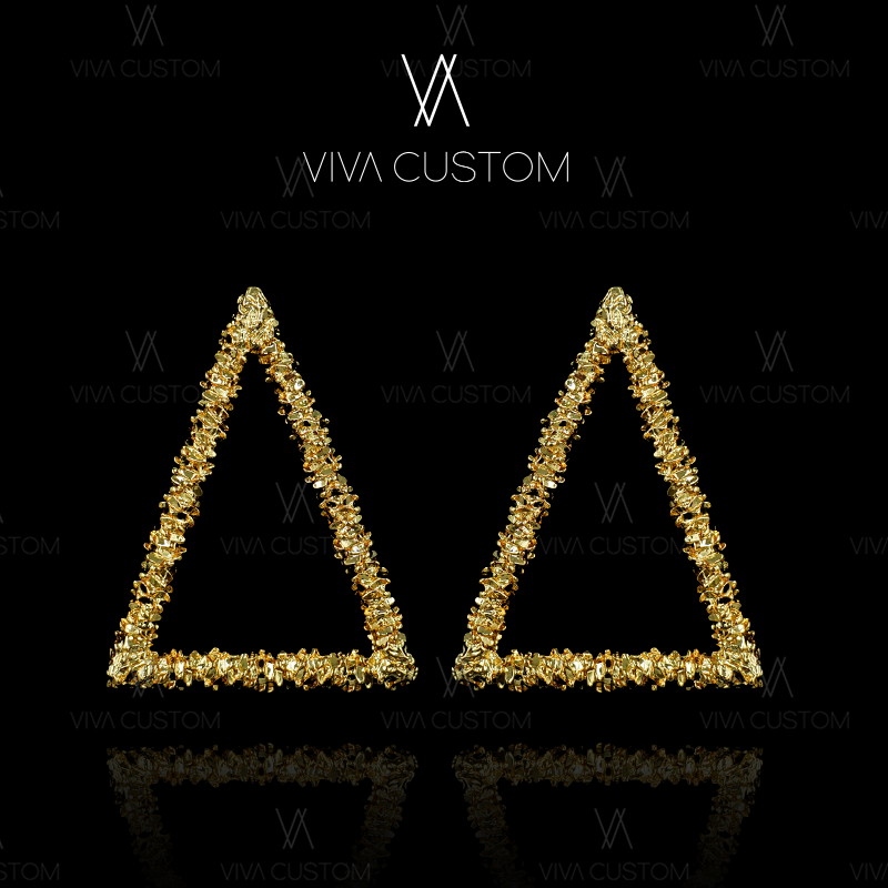 铜合金耳饰 素金系列 潮流时尚轻奢百搭三角耳钉✓