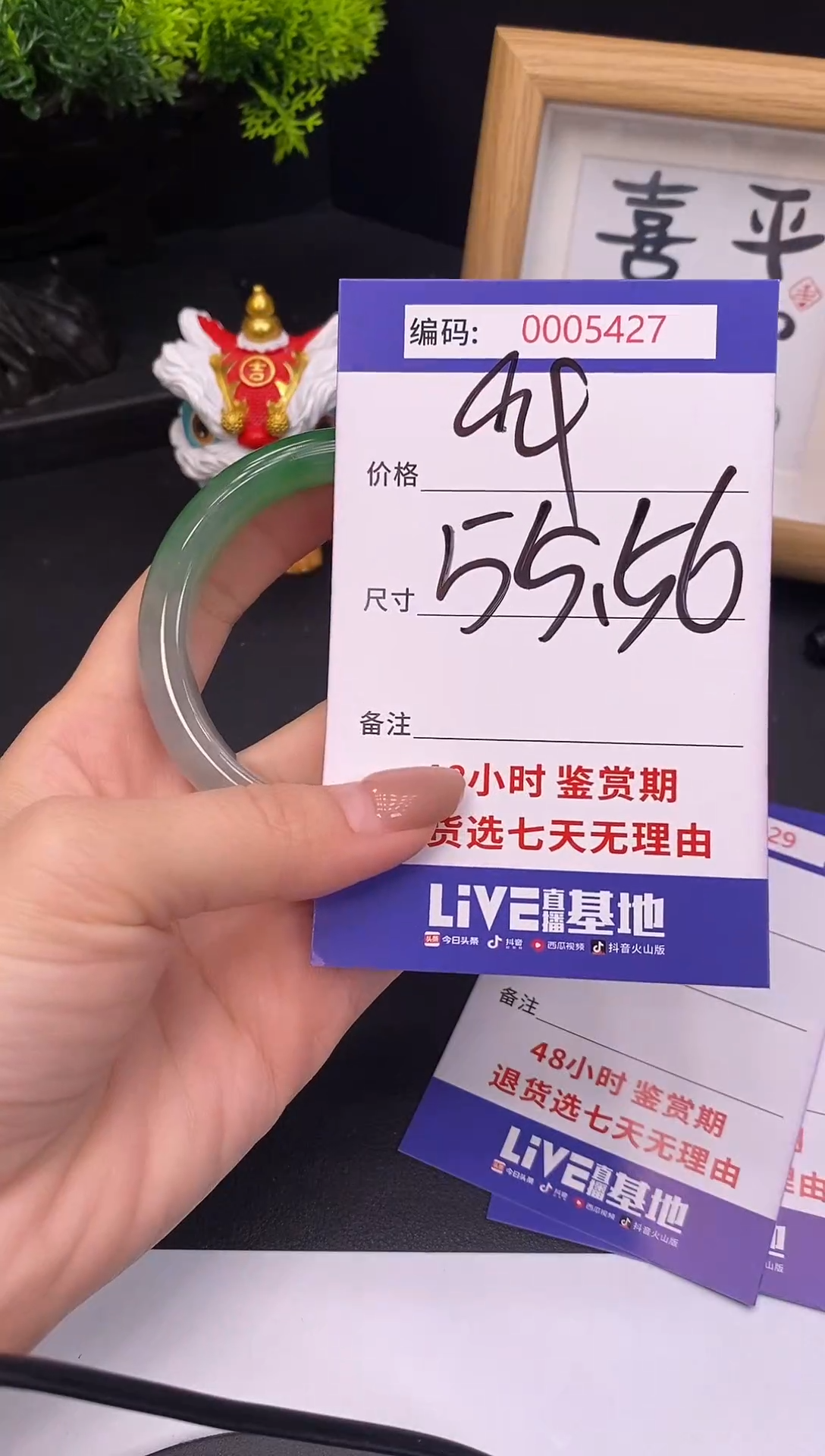 未镶嵌手镯翡翠0005427