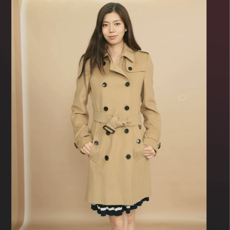 95新 BURBERRY/博柏利 毛呢大衣棕色/250825VLYTD01