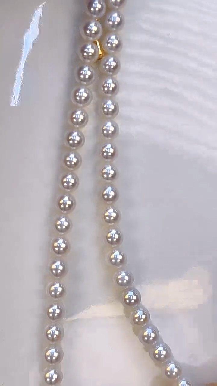 项链18K金镶嵌淡水珍珠5.5-6