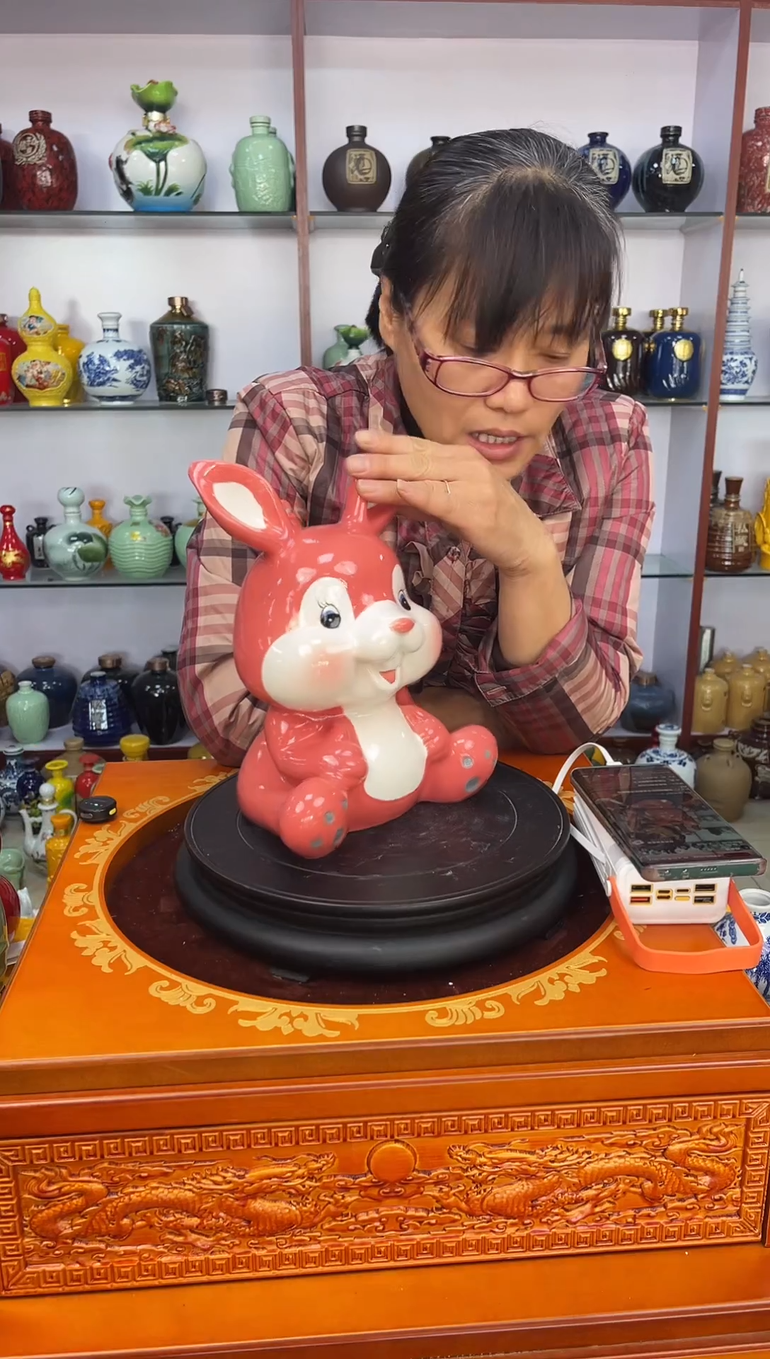 瓶瓷  3 斤装卡通兔       陶瓷空酒坛