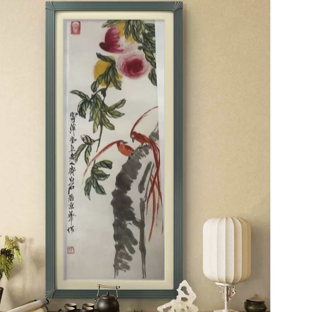 橱窗展示复刻白石版画