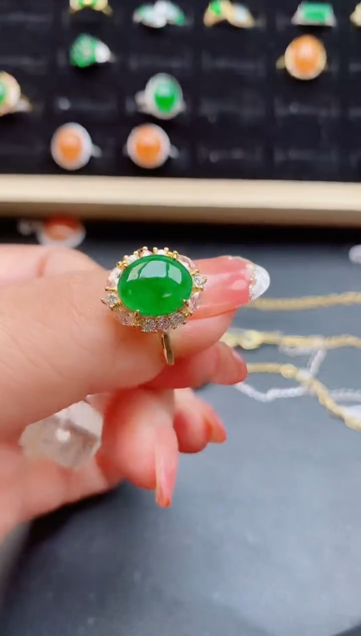 【闪购商品】翡翠戒指银S925镶嵌1212