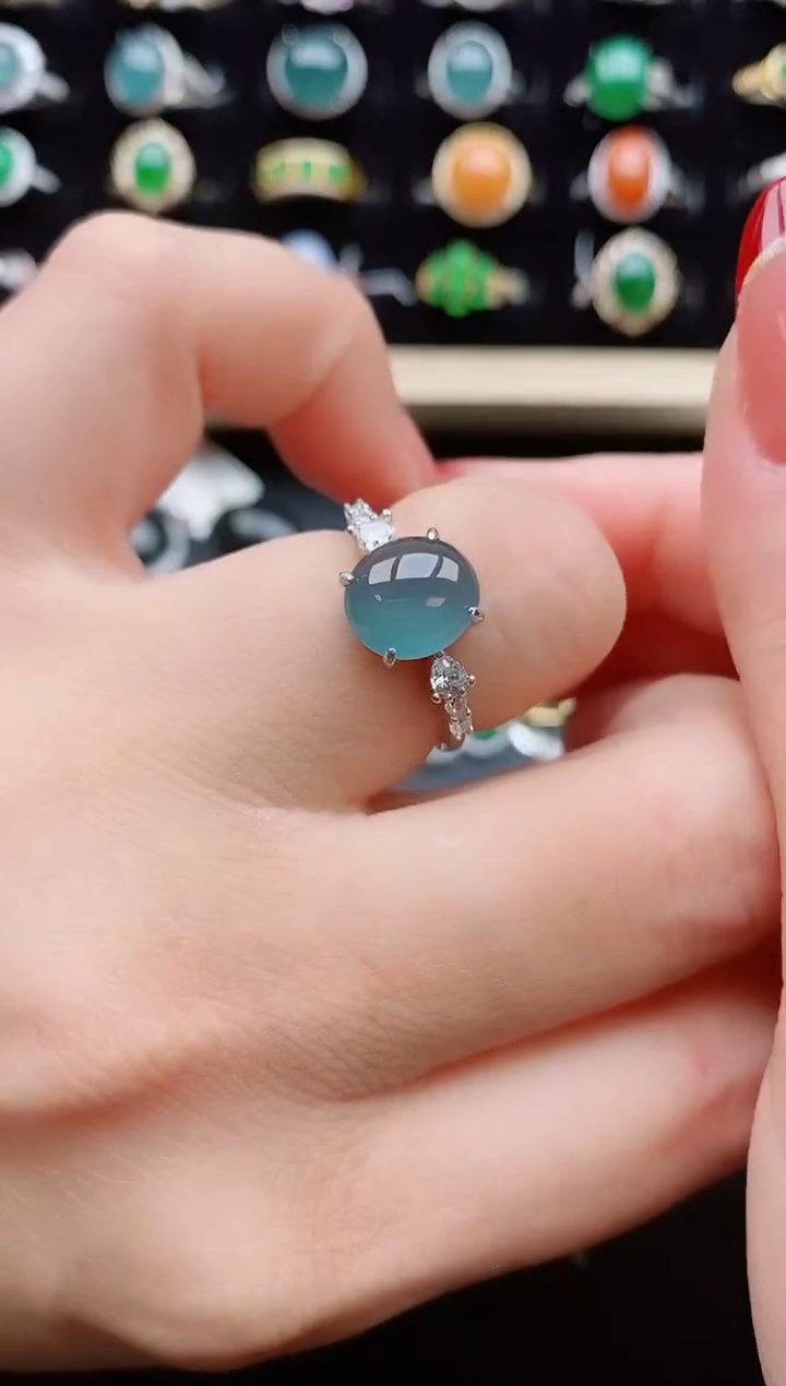 【闪购商品】翡翠戒指银S925镶嵌1212