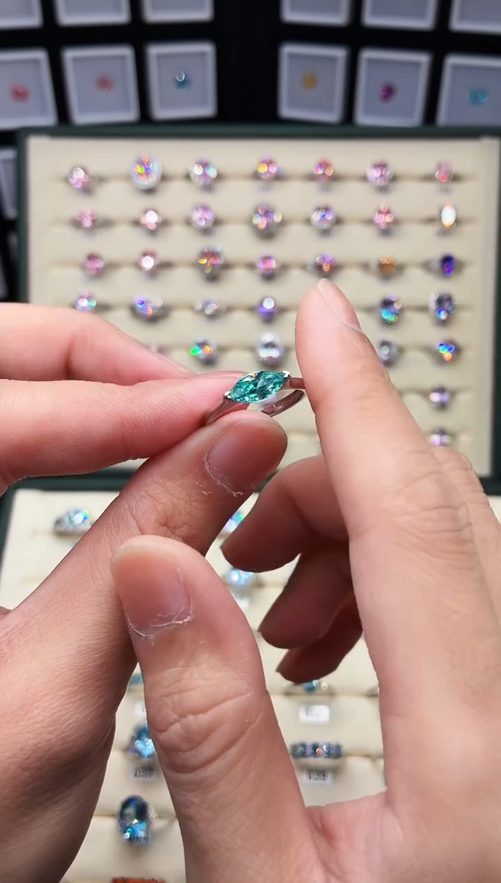 银S925镶嵌戒指碧玺1