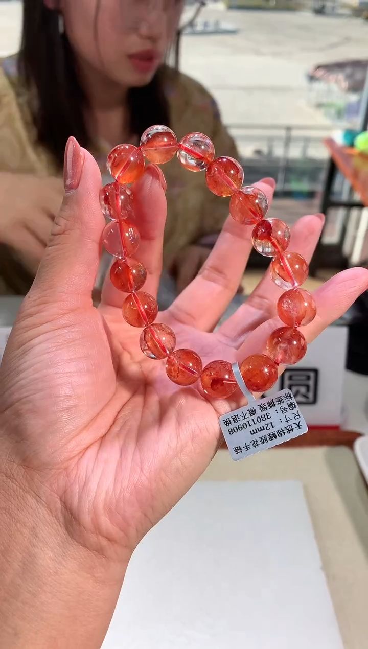 【闪购商品】水晶手链未镶嵌12mm锦鲤胶花胶花手链