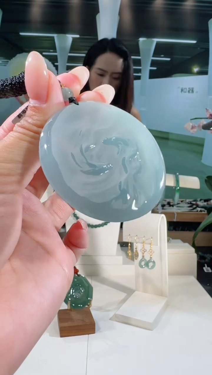 翡翠未镶嵌吊坠(不含链)乾坤鱼多样性发一