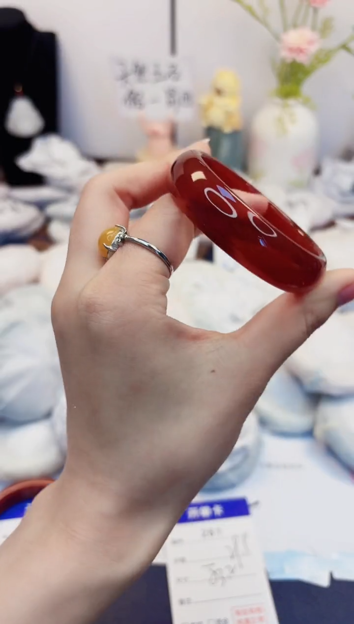 【闪购商品】石英质玉手镯未镶嵌261-玛瑙-圈口53