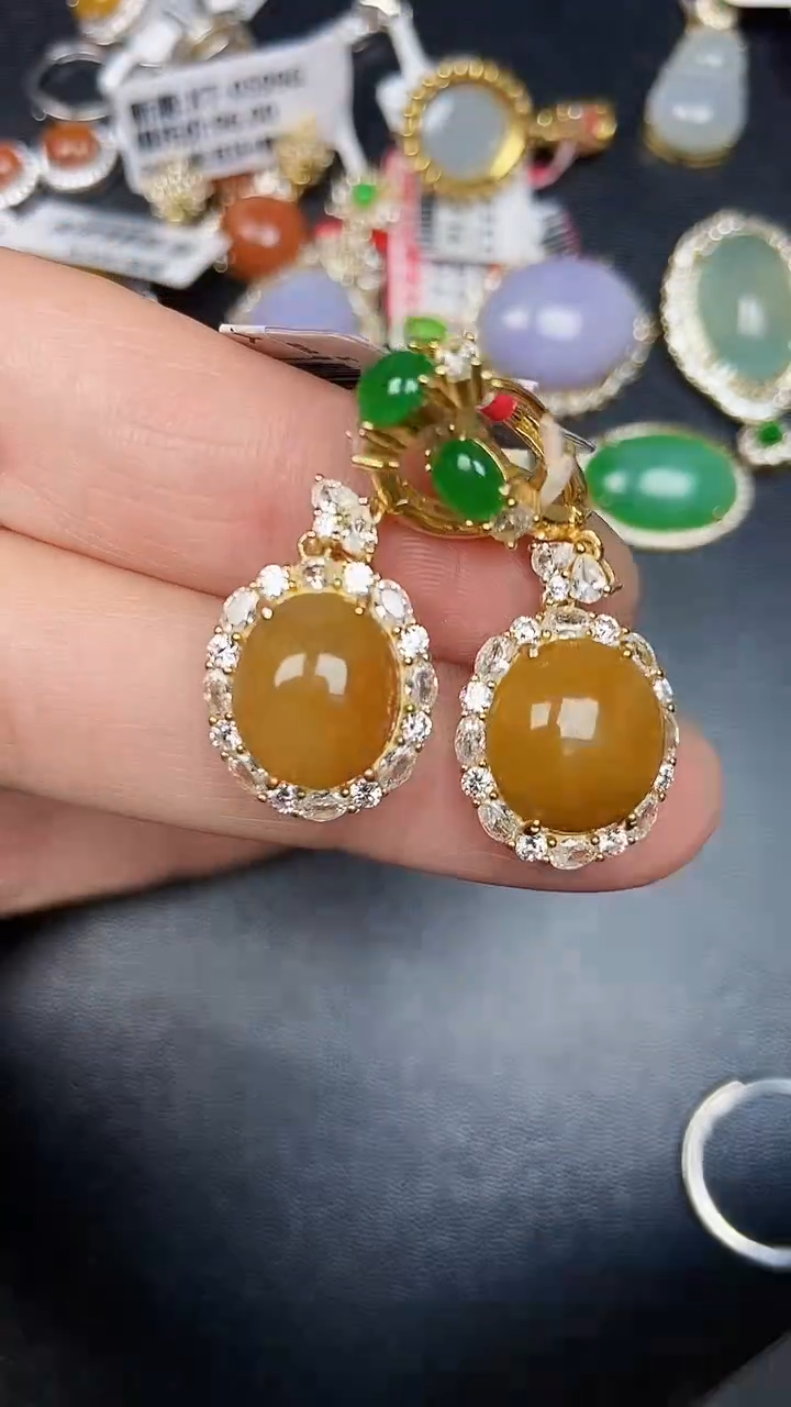 银S925镶嵌戒指翡翠2100