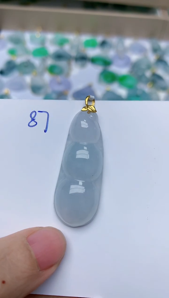 【闪购商品】翡翠颈饰18K金镶嵌天然翡翠A货    