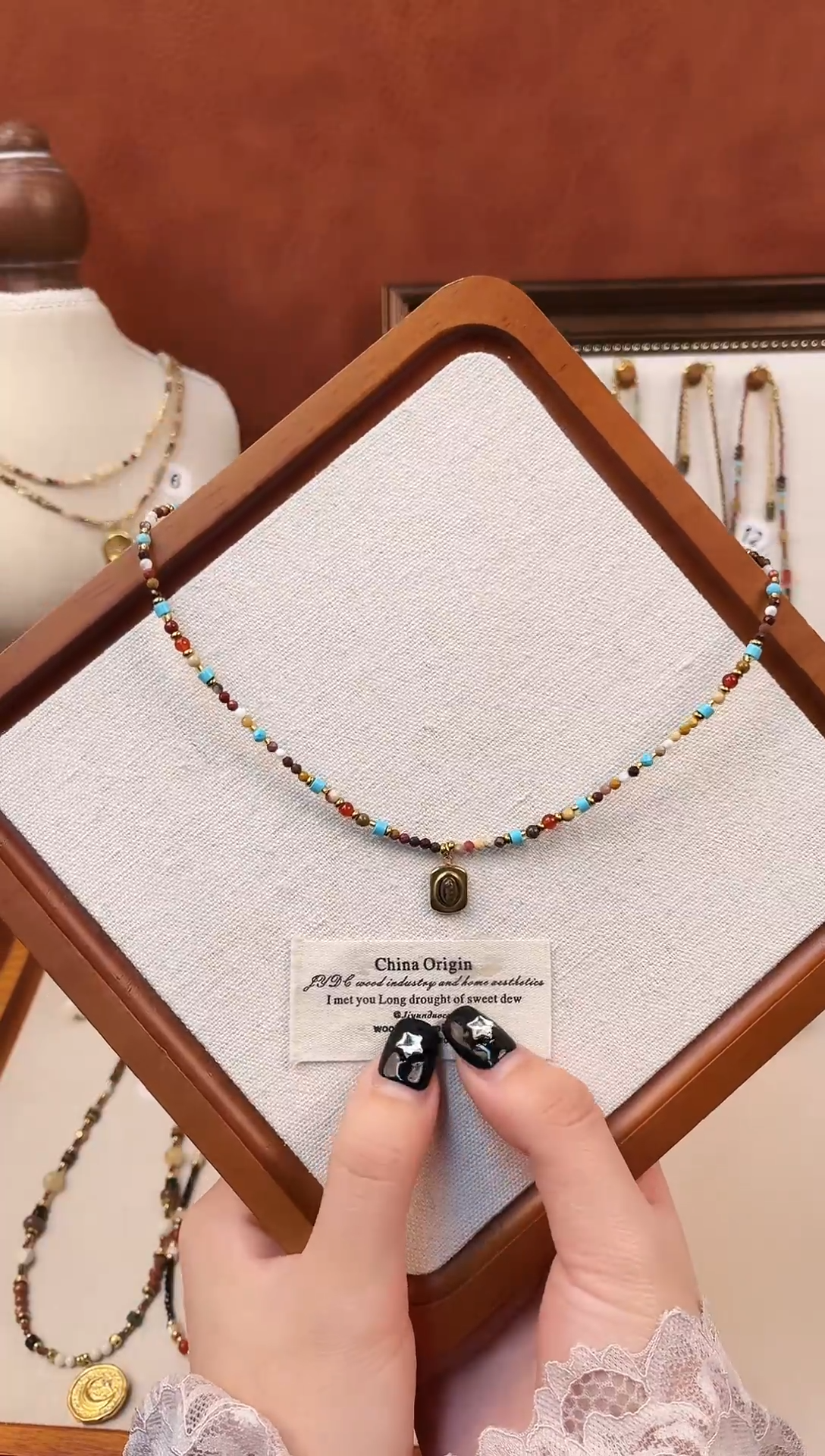 项链钛钢石英质玉1号