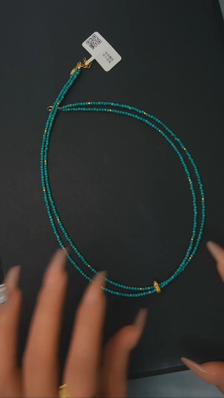 【闪购商品】绿松石项链银S925镶嵌发货一件